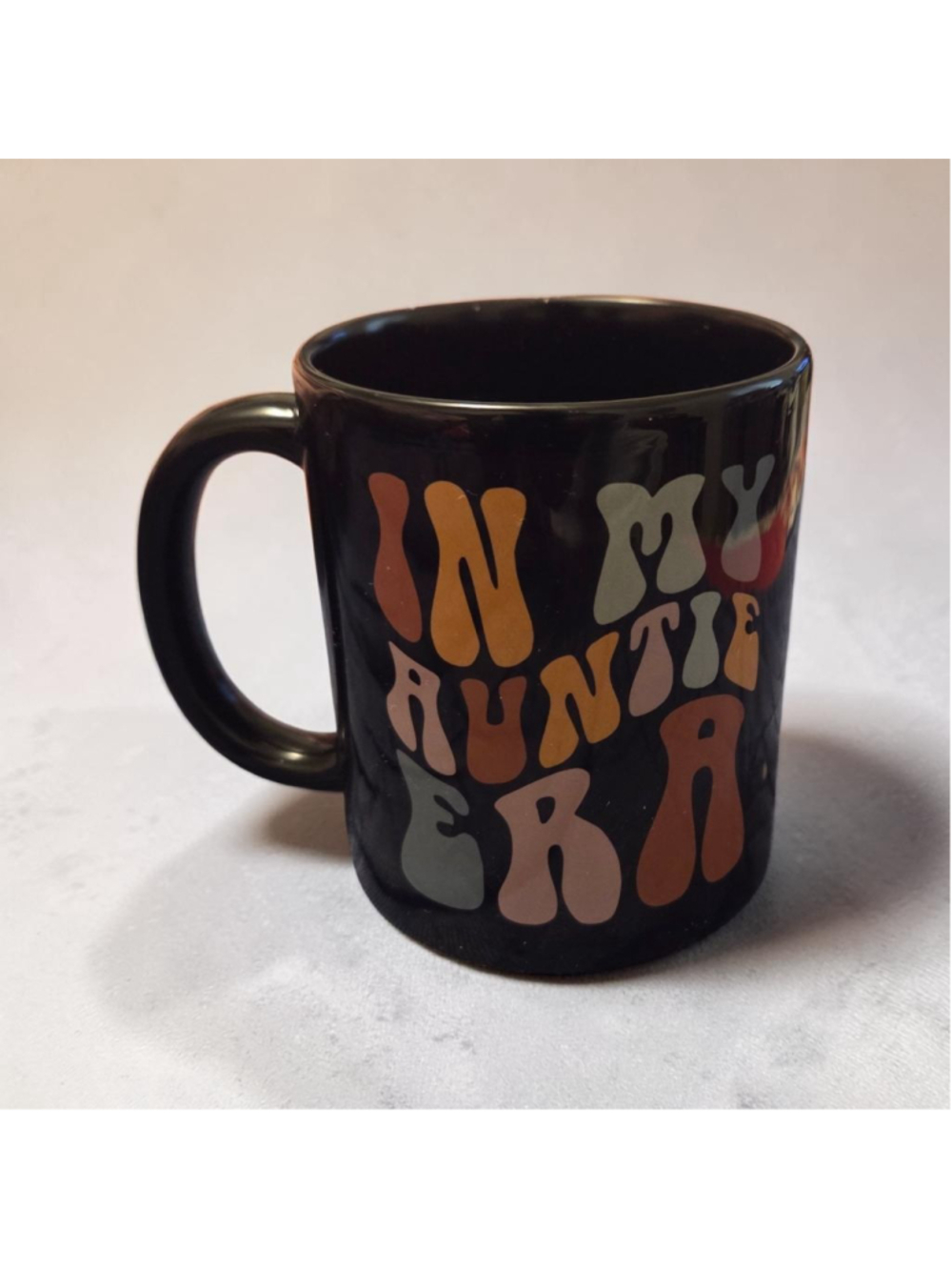 Black Multi-color 'In My Auntie Era' Mug One Size